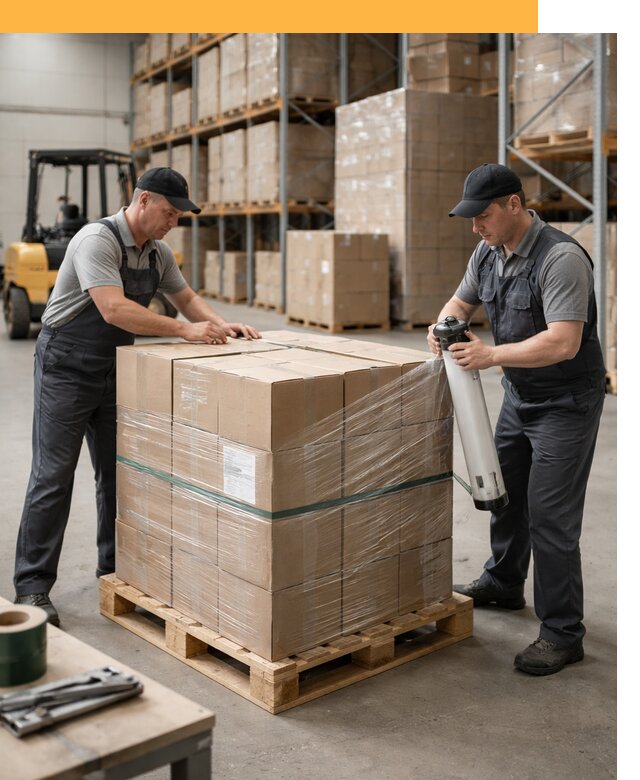 Упаковка и паллетирование грузов от 3553 руб: защита и крепление